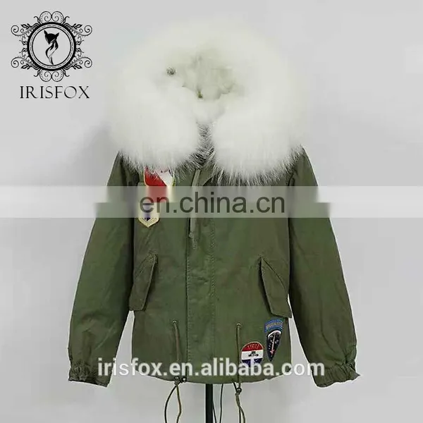 Irisfox 2016 Winter Warm Raccoon Fur Hooded Coat photo-5