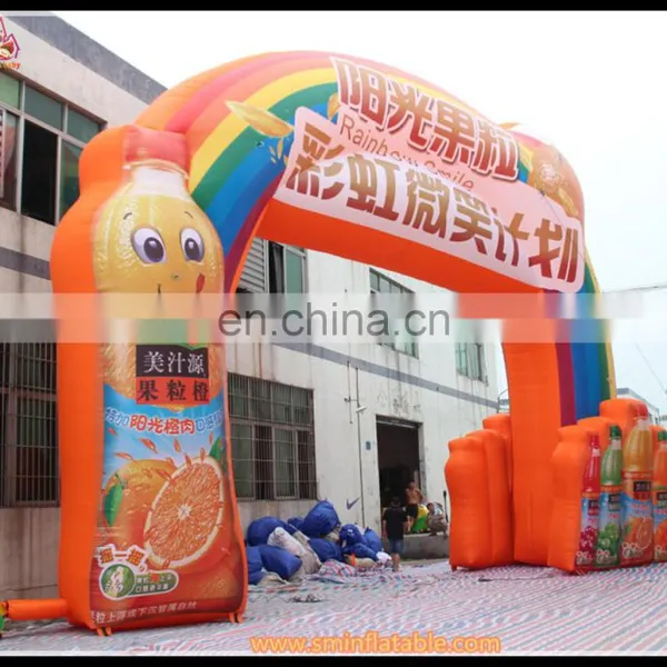 Inflatable Juice Bottle Arch,inflatable Arch With Rainbow&juice Bottle for Advertising photo-2