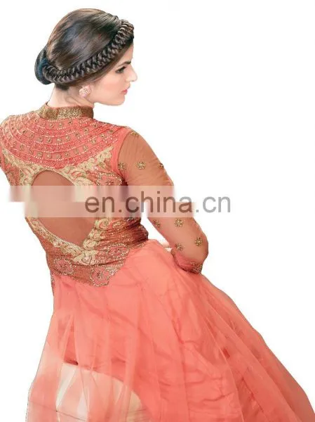 Bridal Wear Semi-Stitched Wonderful Net Gown (anarkali Dresses) photo-4