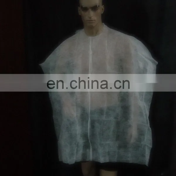 Disposable Salon PE PP Poncho Coat for Hair Dressing
