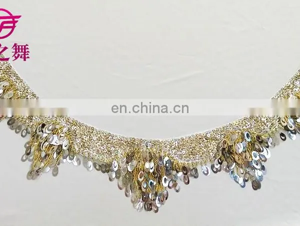 Y-2054 American Hot Sale Full Sequins Belly Dance Hip Scarf photo-2