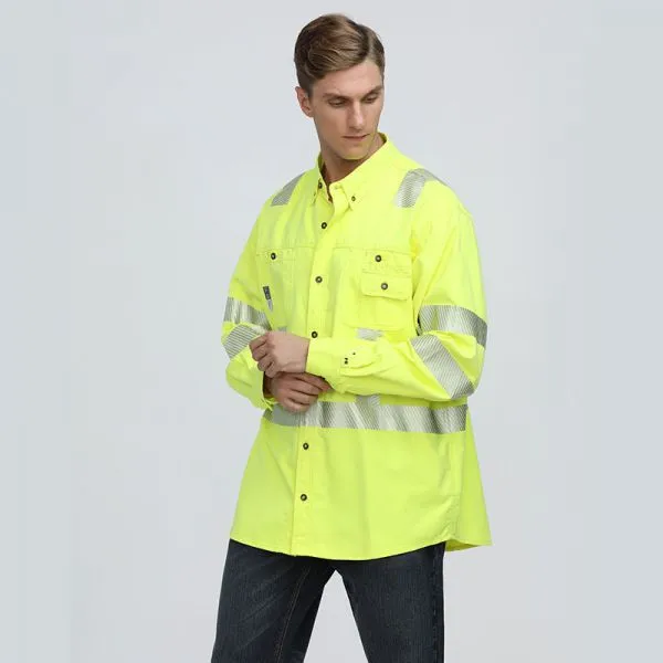 Affordable and Practical Flame Retardant Construction Work Shirt for Men photo-3