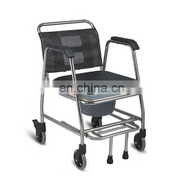 Stainless Steel Toilet Commode Wheelchair for Elderly photo-6