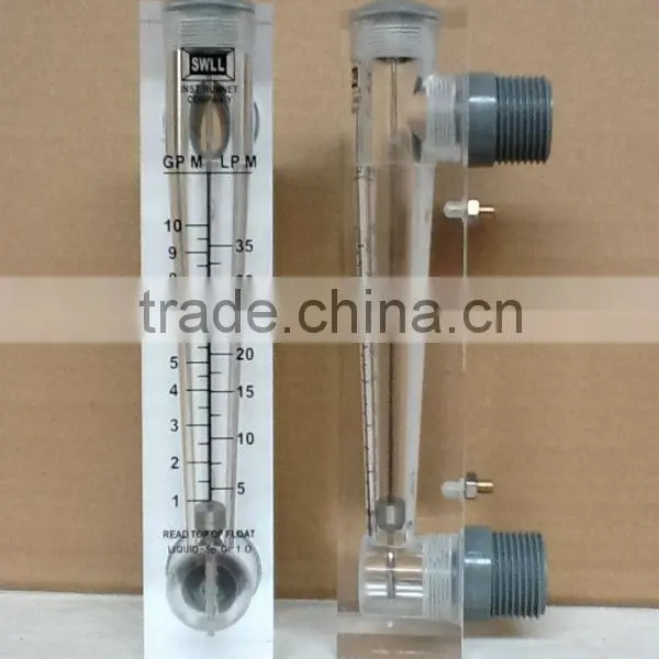 Liquid Water Flow Meter Acrylic Rotameter Panel Type photo-3