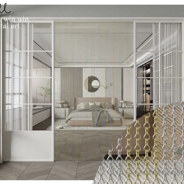 Custom Timelessly Modern Fireproof Aluminum Woven Metal Mesh Ceiling Steel for Interiors Architectural Ceiling photo-4