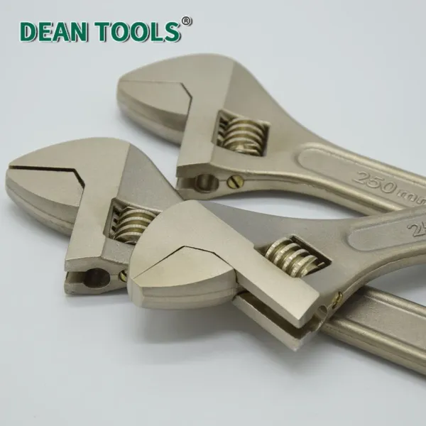 Funkenfreier einstellbarer Schraubenschlüssel von DEAN TOOLS aus Berylliumbronze, 10-Zoll, Materialzertifikat, Fabrikprüfbericht, Qualitätssicherung photo-3