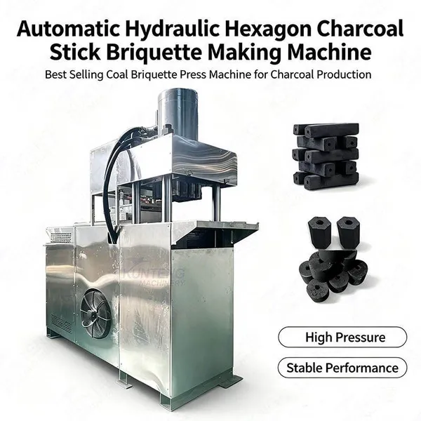 Hydraulic Charcoal Press Machine Charcoal Compressor Hexagonal Barbecue Charcoal Briquette Machine