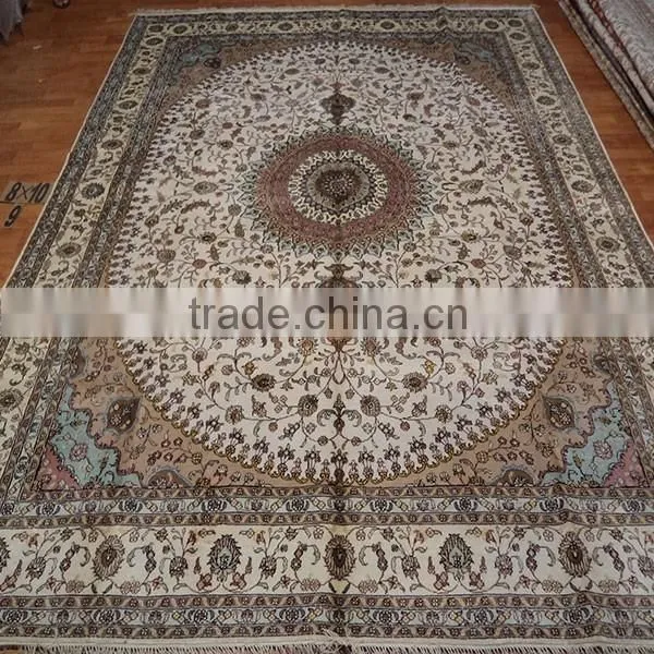 8x10 ft Hot Sale Room Decor Medallion Round Silk Carpets photo-5