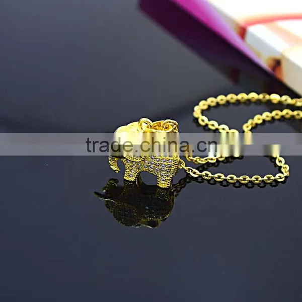 Wholesale Indonesian Market Elephant Stainless Steel Gold Jewellery Pendant Necklaces Supplier's Choice photo-3