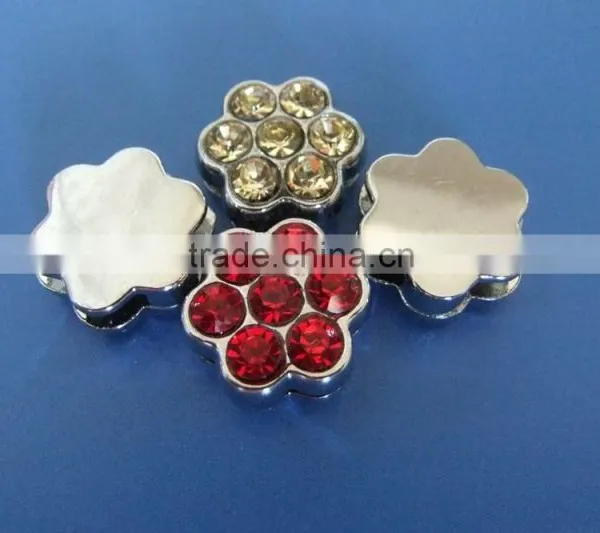Compet Wholesale Zinc Alloy Metal Plum Flower 10mm Slide Charms photo-2