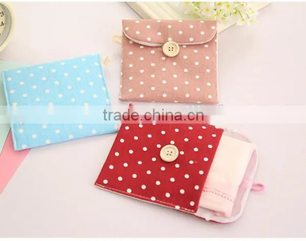 Nice Dots Ladies Cotton Sanitary Napkin Bag photo-2