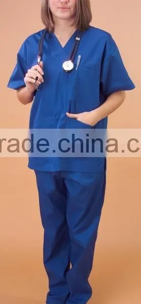 Solid 5 Pocket Scrub Set BMI-3P Royal