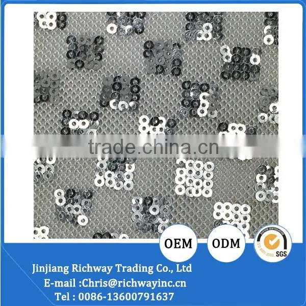 silver reversible sequin fabric sequin embellished material