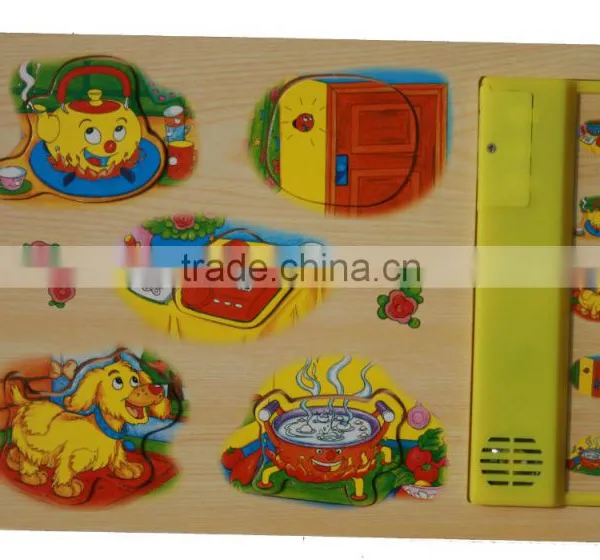 ICTI Class A Toys Factory Wooden Home Vocality Sound Musical Puzzles Educational Music Singing Toys Voice Pronounce Puzzle photo-2