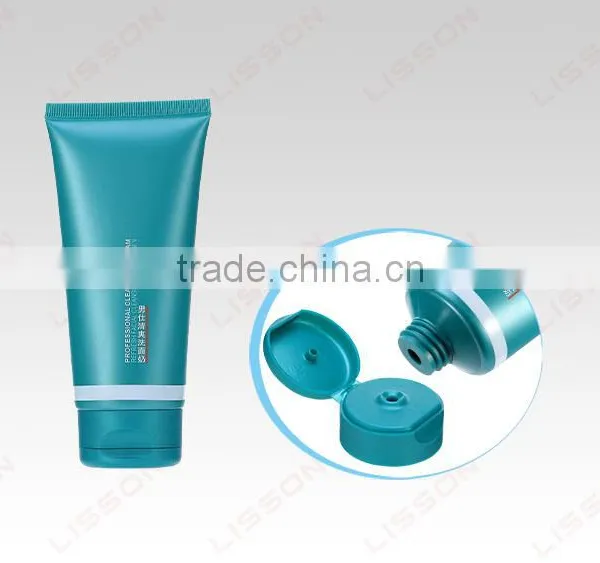 70Ml-180Ml Cosmetic Face Cleanser Soft Round Tube With Transparent Colored Cap