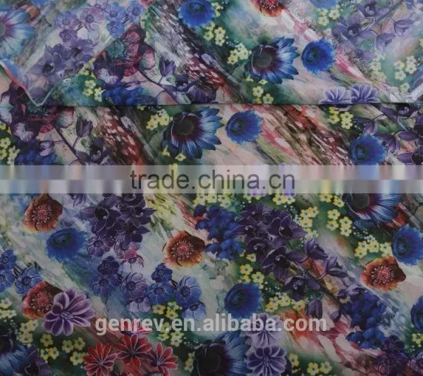 Chiffon Printed Fabric Poly Chiffon Print Fabric Fot Printing Factory Dierct Sale Polyester Fabric photo-3