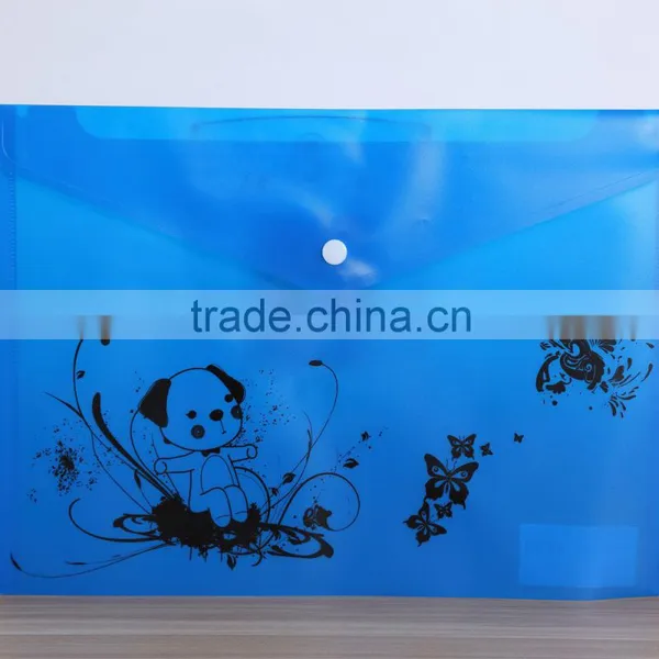 My Clear Bag A4 PP Material Button Type Folder photo-3