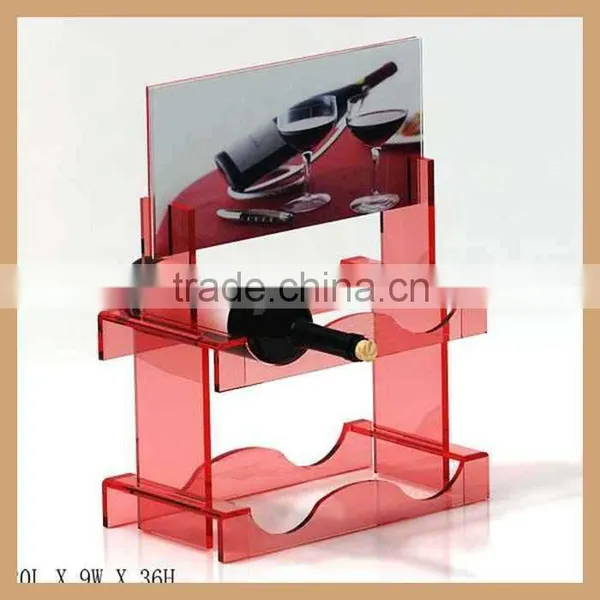 Assorted Color Acrylic Wine Display Rack,plexiglass Wine Bottle Rack photo-2