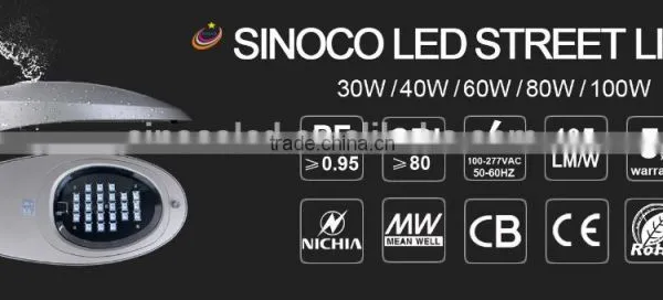 Nichia Chip Meanwell Driver 5 Years Warranty Chinese IP65 Street Light Lamps photo-2
