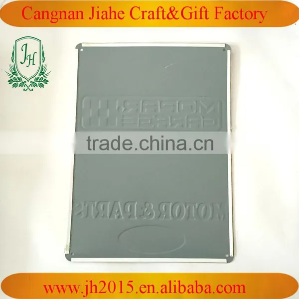 Custom Embossed Decorative Metal Tin Plate Metal Tin Sign Board for Promotional photo-6