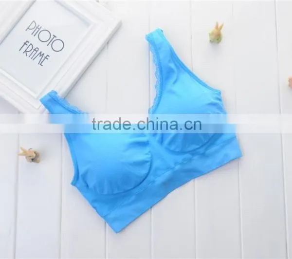 Wholesale Underwear Women Crop Top Seamless Bra With Padded Cup photo-2