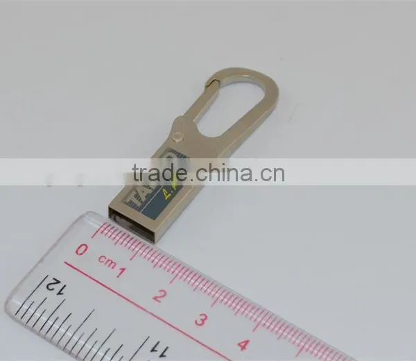4G 8G 16G 32G Metal USB Flash Drive With Snap Hook photo-3