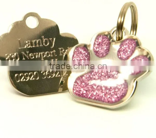Metal Laser Engraved Name Tag, Engraving Dog Pet Tag,