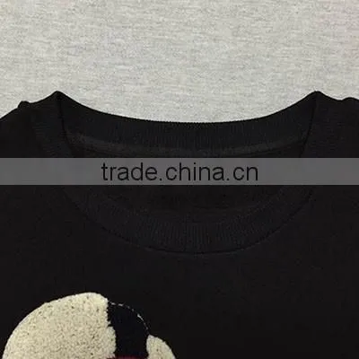 European Fashionable Letter Embroidered Gray Slim Woman Fleece for Apparel Stock photo-5