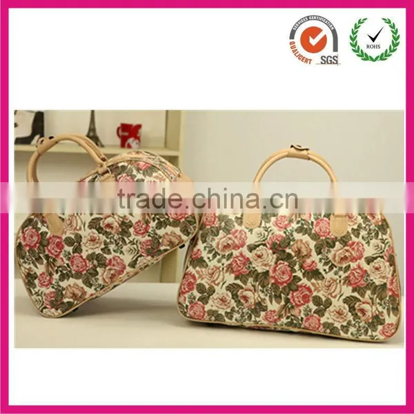 Newest Design Korea Ladies Hand Carry Leather Travel Bags &suitcase( Donggua Guan Factory)