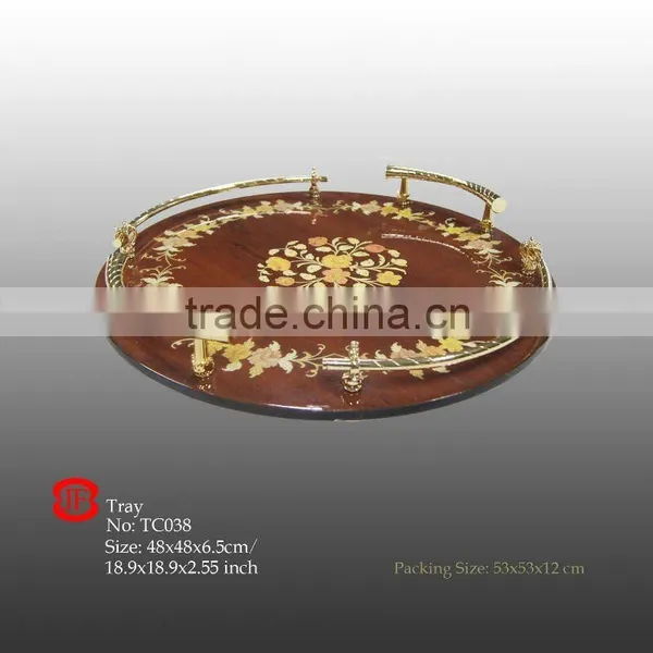 Wooden Antique Wood Hotel Service Tray