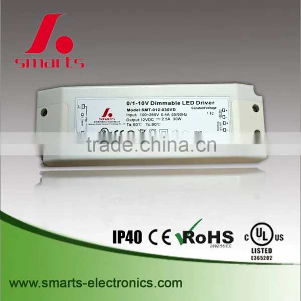 0-10v/pwm Led Driver 24v 30w Constant Voltage Led Dimmable Power Supply photo-2