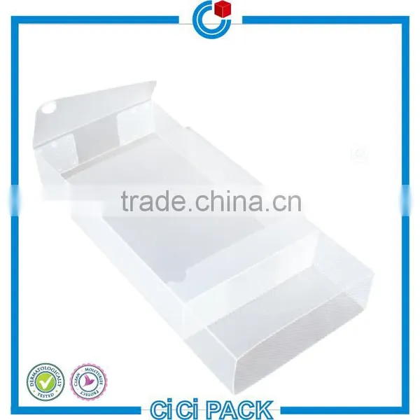 White Plastic Box With Fastener for Packaging Stationery