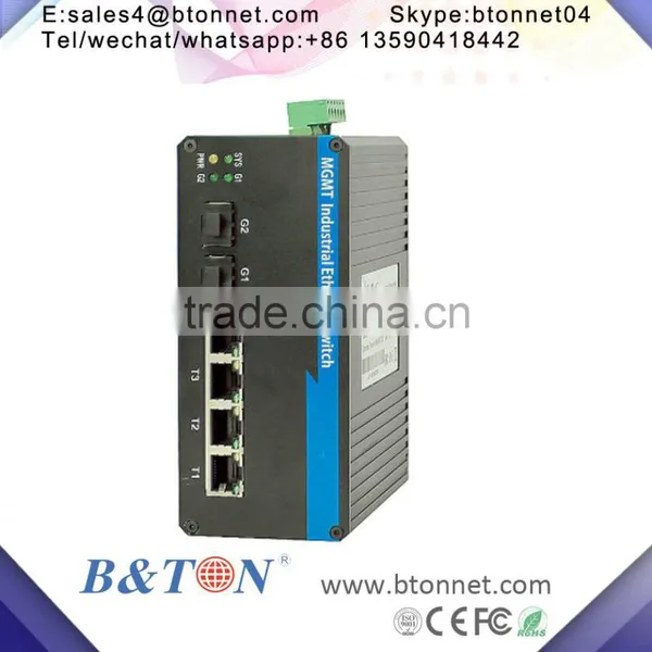Fast 4 Port POE 2 Gigabit SFP Ring Network Layer2 Industrial Ethernet Switch photo-2