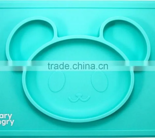 Custom Food Grade Baby Snack Mat Silicone Placemat Plate photo-3