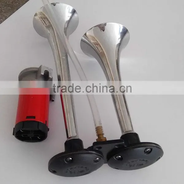 New 12/24v 135db Super Loud Chrome Triple Trumpet Air Horn Boat Bus Truck Lorry Train Motorcycle photo-4