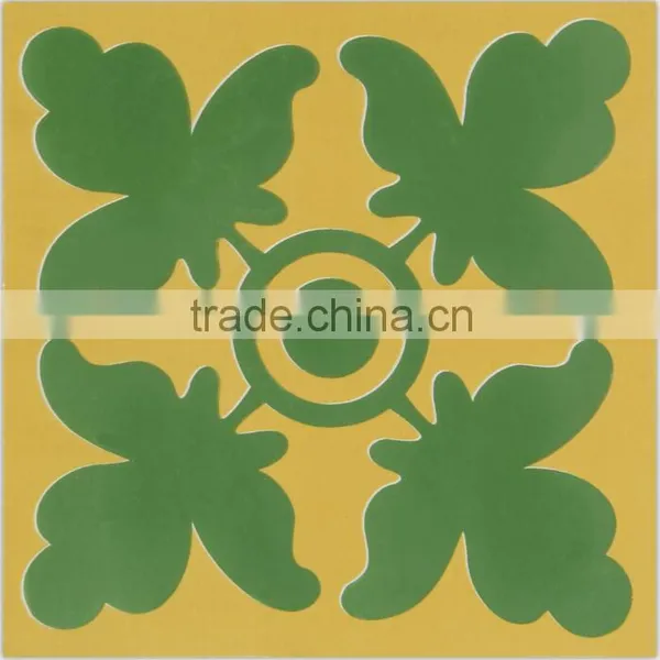 200*200mm Green Color Mexican Ceramic Decorative Floor Tile photo-6