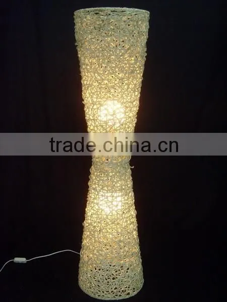 Brown Modern Rattan Floor Lamp Or Light photo-5
