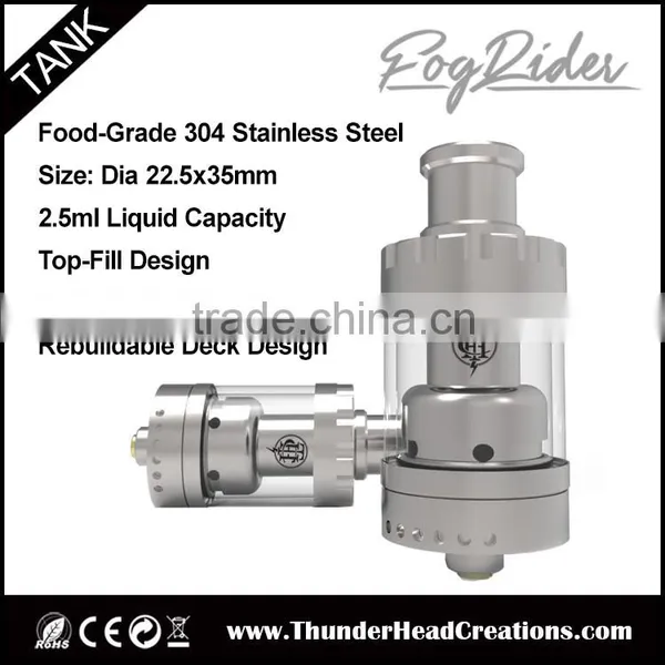 2016 Top Quality Electronic Cigarette Vaporizer Fog Rider Rta Tank Atomizer Wholesale photo-2