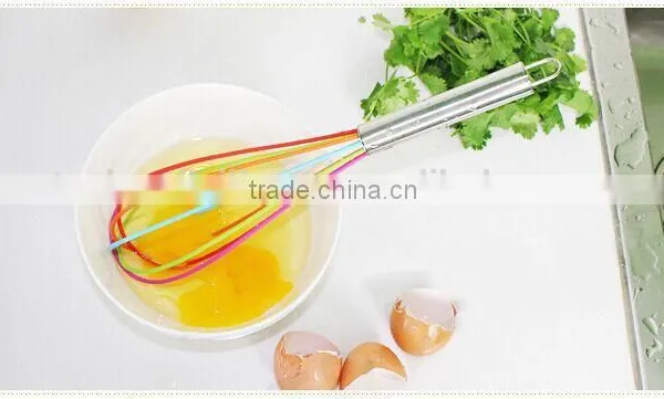 Non Stick Easy Cleaning Silicone Rubber Egg Whisk photo-2