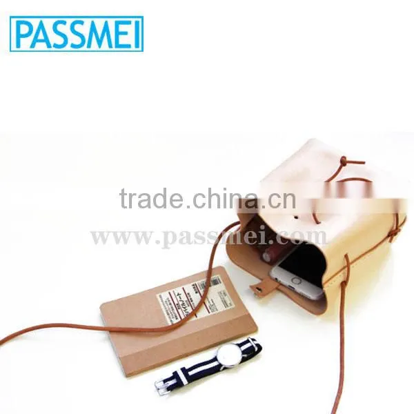 Women Vegetable Tanned Leather Bucket Bag photo-3