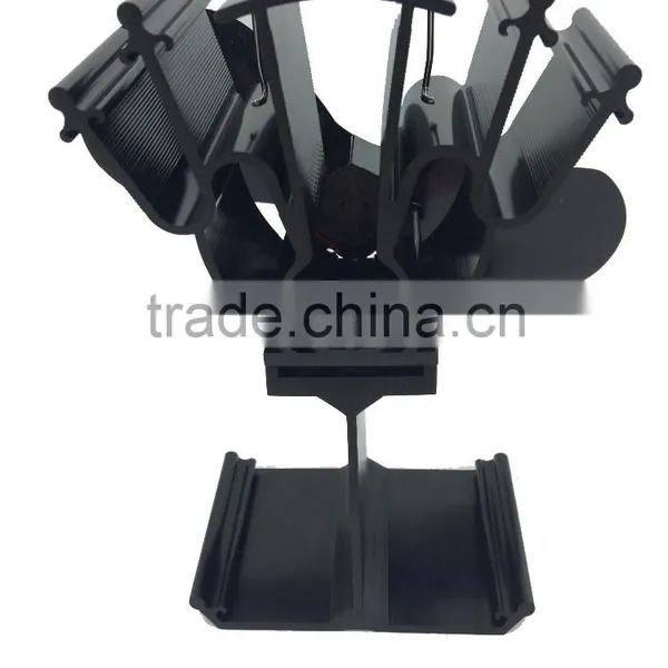 Voda 2 Blade Heat Eco Stove Fan Log Burner Fire Fan Wood Burning Black photo-4