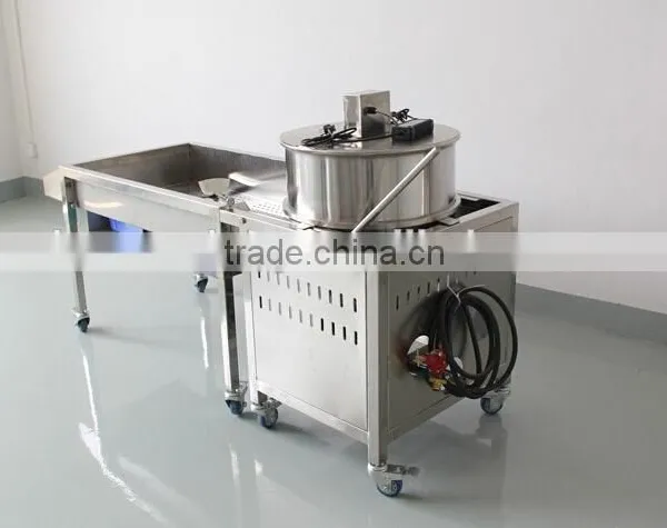Stainless Steel LPG Heating Popcorn Machine Electric Mixer Function photo-4