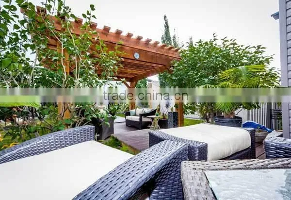 Recycled Backyard Outside Hollow Composite Wood Decking Wpc Decking Retractable Pergola photo-2