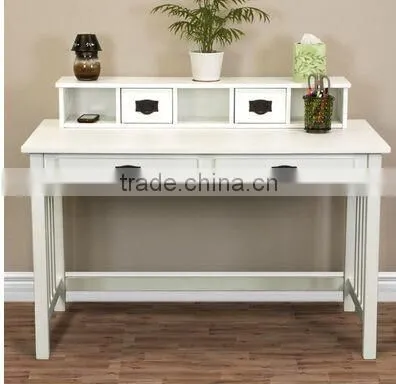 White Solid Wood Writing Desk Home Office Computer Desk