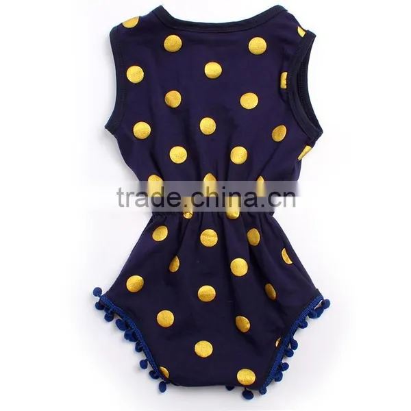 Knitted Baby Jumpsuit Black Yellow Spot Rompers Baby Girls Rompers Jumpsuits photo-6