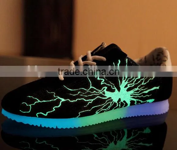 High Top LED Shoes Flashing Sneakers,Lightning Canvas Sneaker Quality Choice Most Popular photo-4