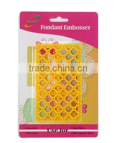 New Fondant Cake Decorating Tools Embosser Cutter Icing Embosser Mould Mold