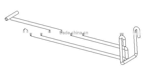 Moving Three-sided Display Rack, Rotate Display Stand With Wheels and Hanger photo-2