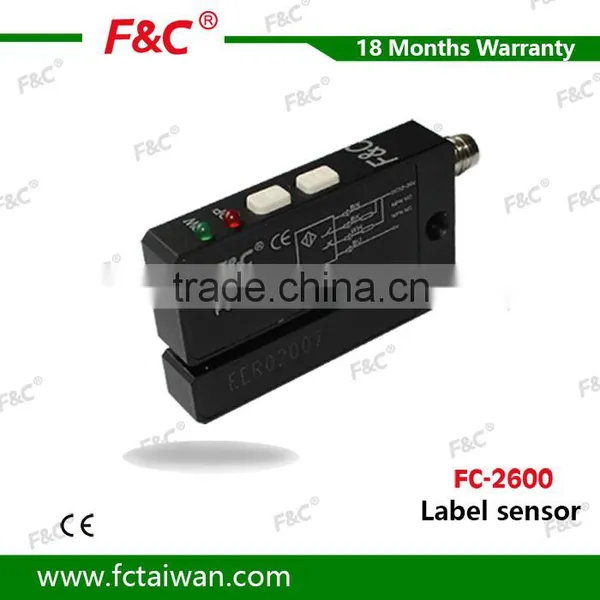Slot label sensor ,packing machine sensors,slotted optical sensor