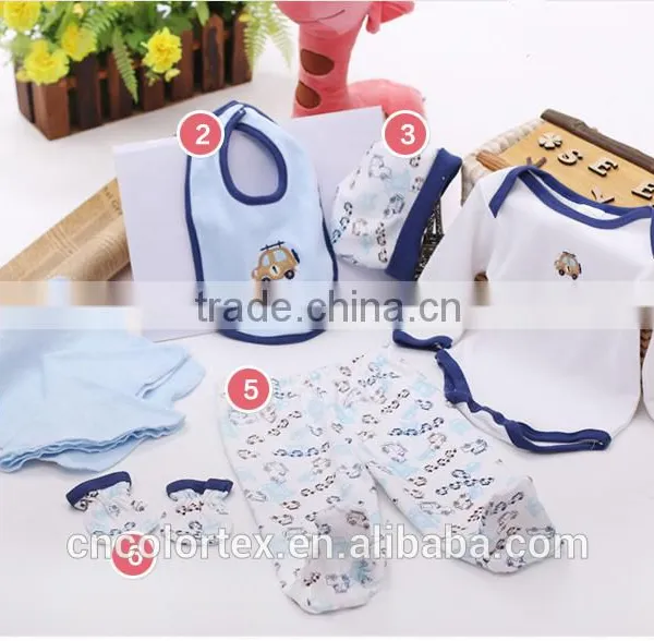 China Baby Clothing 8PCS Set Gift Box Romper Pants Hat Bib Towel photo-3